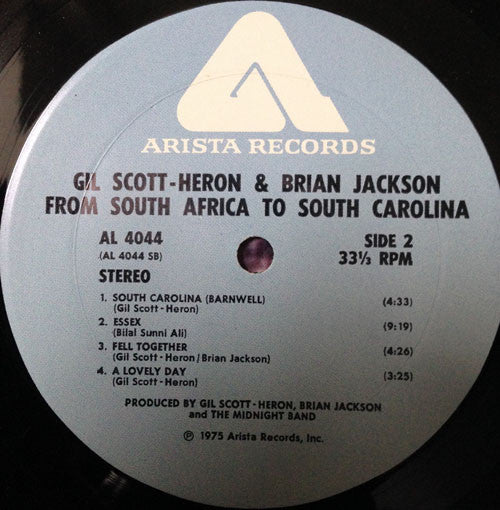 Gil Scott-Heron And Brian Jackson* : From South Africa To South Carolina (LP, Album, Gat)
