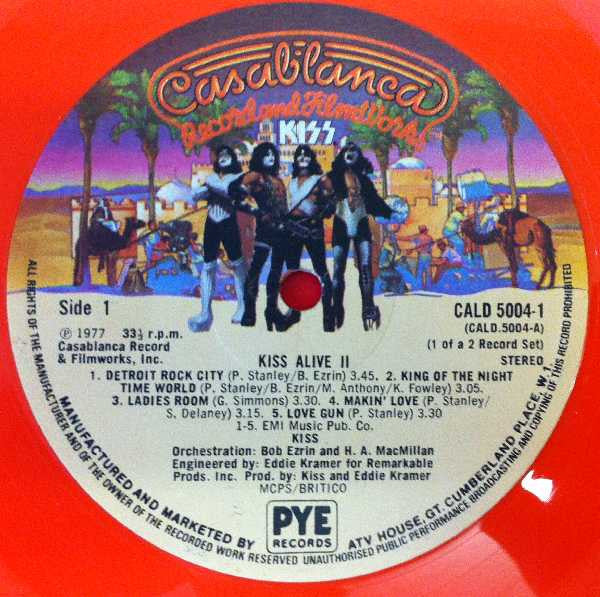 Kiss : Alive II (2xLP, Album, Red)