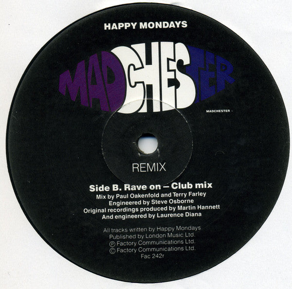 Happy Mondays : Madchester Rave On (Remixes) (12", Single)