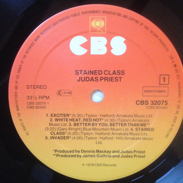 Judas Priest : Stained Class (LP, Album, RE)