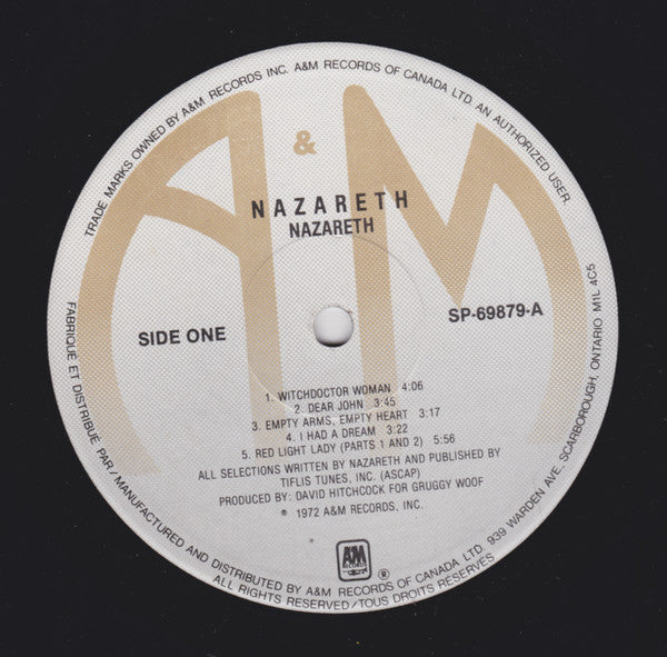Nazareth (2) : Nazareth (LP, Album, RE)