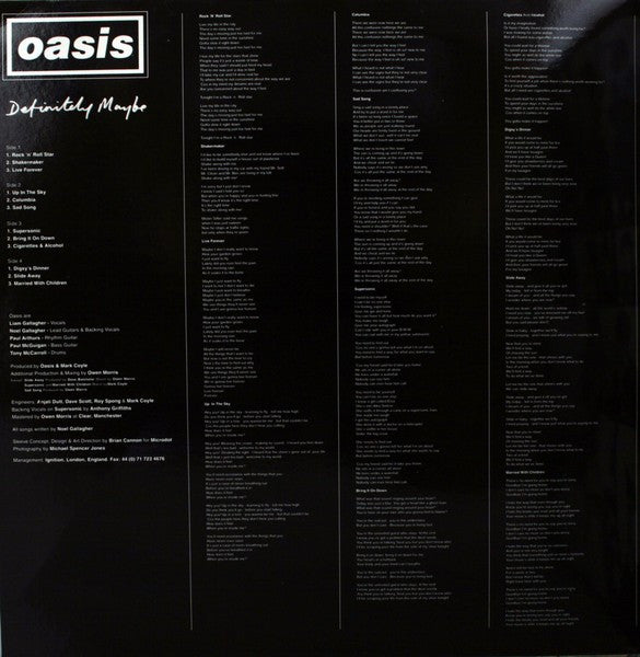 Oasis (2) : Definitely Maybe (2xLP, Album, Dam)