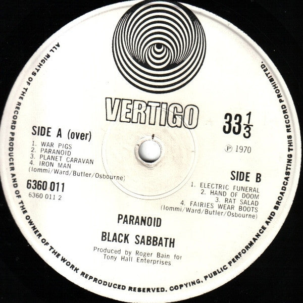 Black Sabbath : Paranoid (LP, Album, RP, Gat)