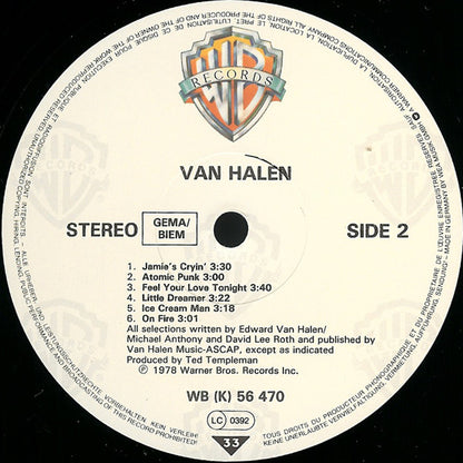 Van Halen : Van Halen (LP, Album, RE)