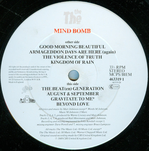 The The : Mind Bomb (LP, Album, Ltd)