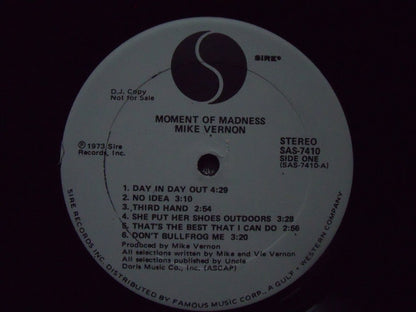 Mike Vernon : Moment Of Madness (LP, Album, Promo, Gat)