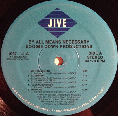 Boogie Down Productions : By All Means Necessary (LP, Album, SRC)