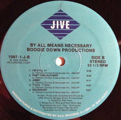 Boogie Down Productions : By All Means Necessary (LP, Album, SRC)