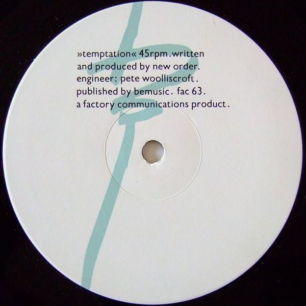 New Order : Temptation (12", Single)