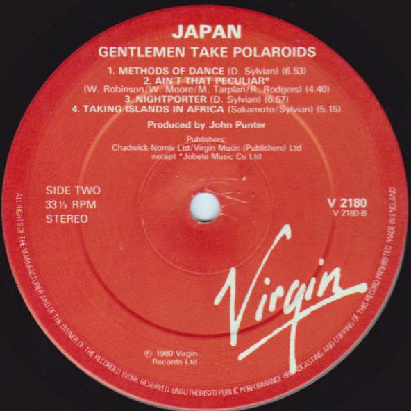 Japan : Gentlemen Take Polaroids (LP, Album, M/Print, Str)