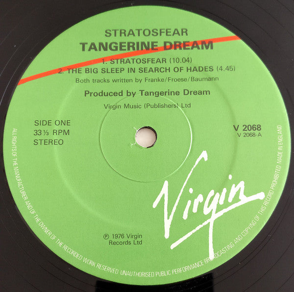 Tangerine Dream : Stratosfear (LP, Album, RE, Gat)