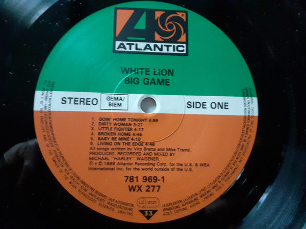 White Lion : Big Game (LP, Album, Ltd)