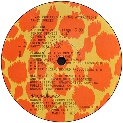 Elvis Costello And The Attractions* : Armed Forces (LP, Album, Fol + 7", EP)