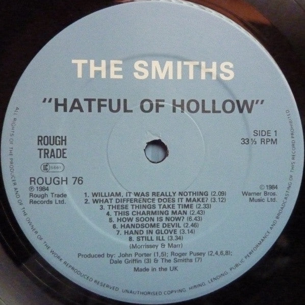 The Smiths : Hatful Of Hollow (LP, Comp, M/Print, CBS)