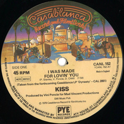 Kiss : I Was Made For Lovin' You (12", Single)