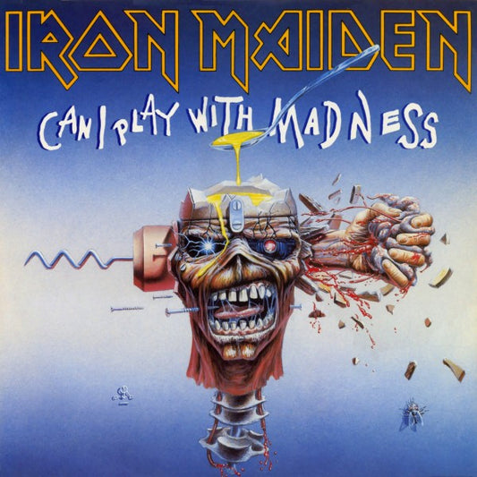 Iron Maiden : Can I Play With Madness (12", Single, Bla)