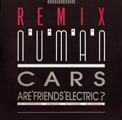 Gary Numan : Cars (E-Reg Model) (12", Single)