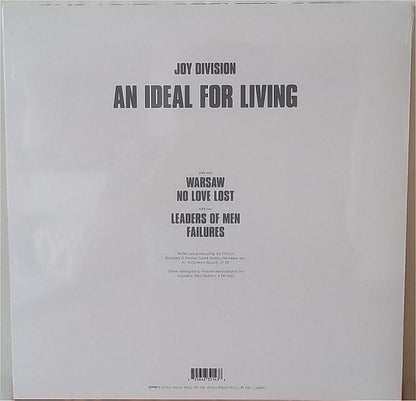 Joy Division : An Ideal For Living (12", EP, RSD, Ltd, RE)