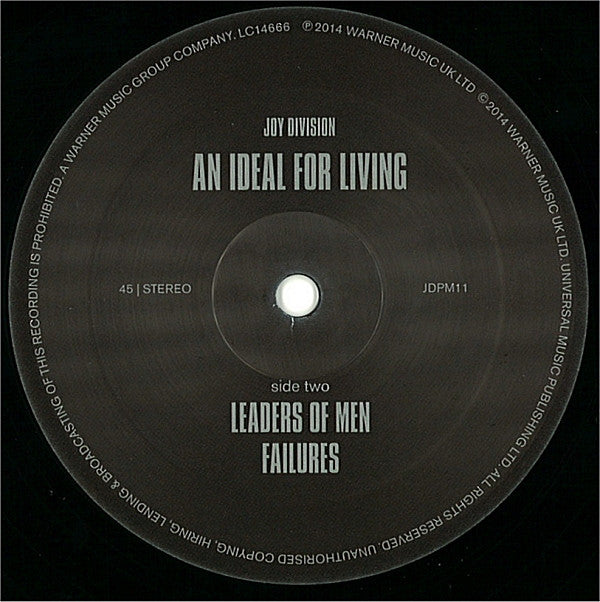 Joy Division : An Ideal For Living (12", EP, RSD, Ltd, RE)