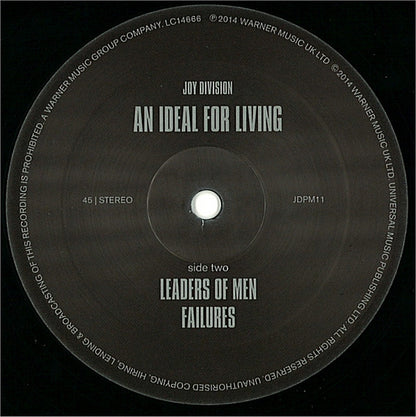 Joy Division : An Ideal For Living (12", EP, RSD, Ltd, RE)