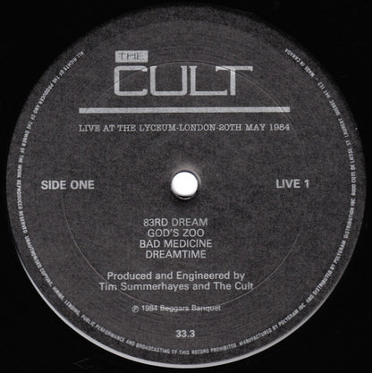 The Cult : Live At The Lyceum - London - 20th May 1984 (LP, Album)