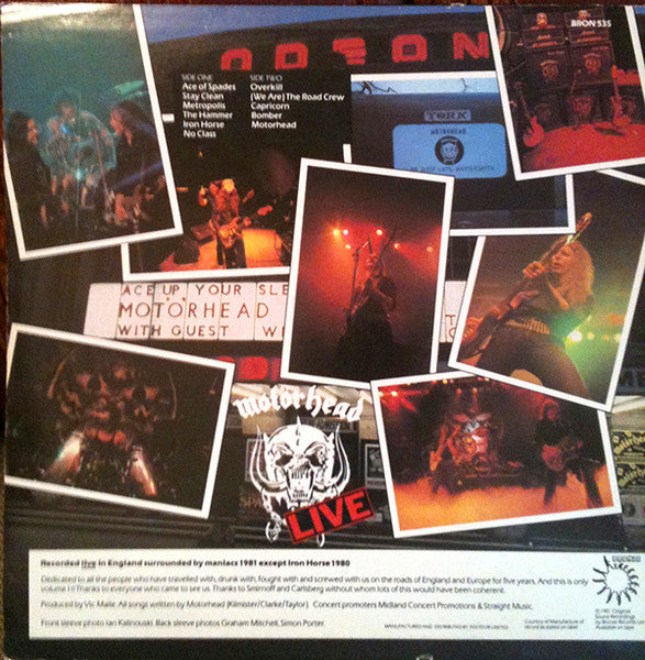 Motörhead : No Sleep 'til Hammersmith (LP, Album, 'Li)