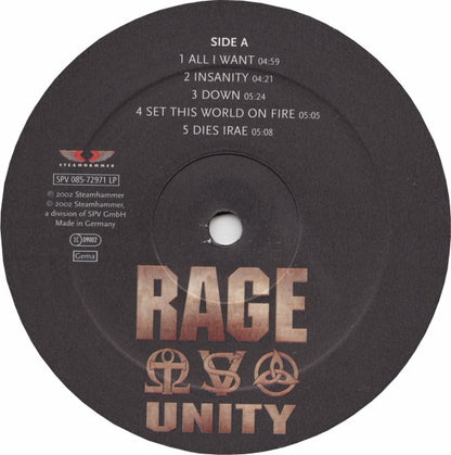 Rage (6) : Unity (LP, Album, Gat)