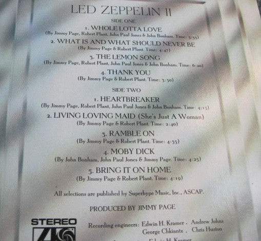 Led Zeppelin : Led Zeppelin II (LP, Album, RE)