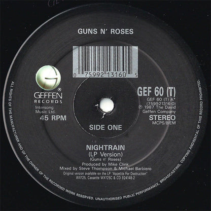 Guns N' Roses : Nightrain (12", Single)