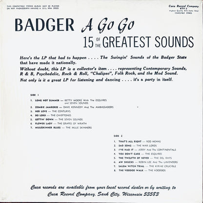 Various : Badger A Go Go — 15 Of The Greatest Sounds (LP, Album, Comp)