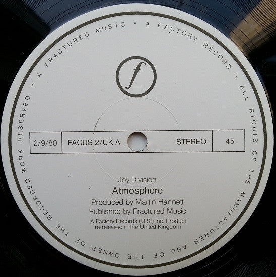Joy Division : Atmosphere (12", Single, Red)