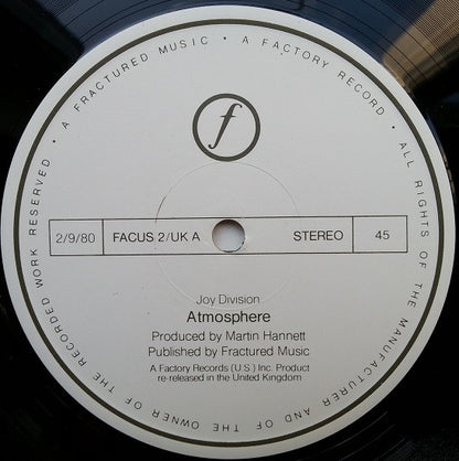 Joy Division : Atmosphere (12", Single, Red)