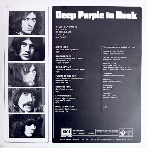 Deep Purple : Deep Purple In Rock (LP, Album, RE, Gat)