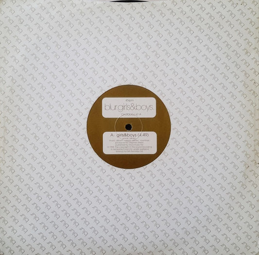 Blur : Girls & Boys (12", S/Sided, Single, Promo)