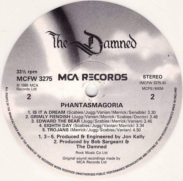 The Damned - Phantasmagoria (LP, Album, MP, Whi) (Very Good Plus