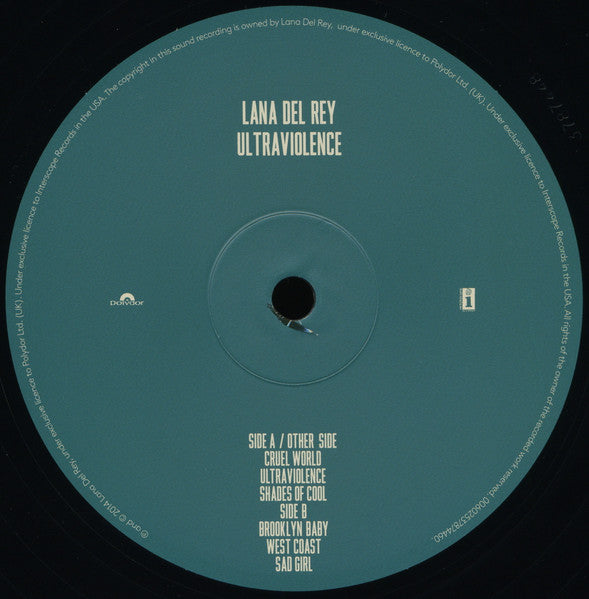 Lana Del Rey : Ultraviolence (2xLP, Album, Dlx, 180)