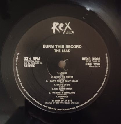 The Lead : Burn This Record  (LP)