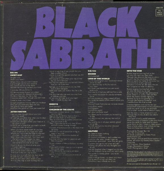 Black Sabbath : Master Of Reality (LP, Album, Emb)