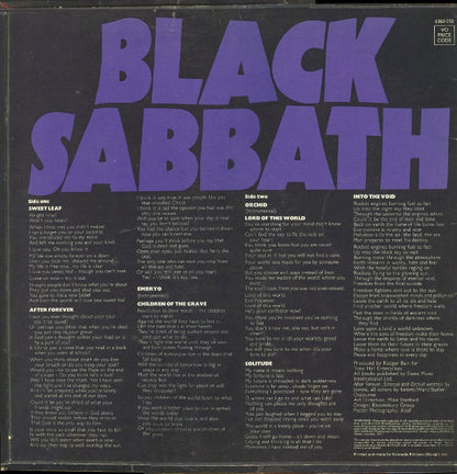 Black Sabbath : Master Of Reality (LP, Album, Emb)