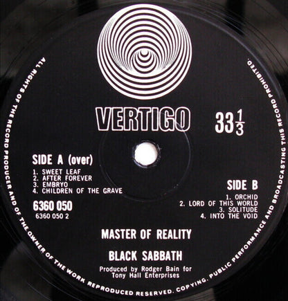 Black Sabbath : Master Of Reality (LP, Album, Emb)