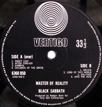 Black Sabbath : Master Of Reality (LP, Album, Emb)