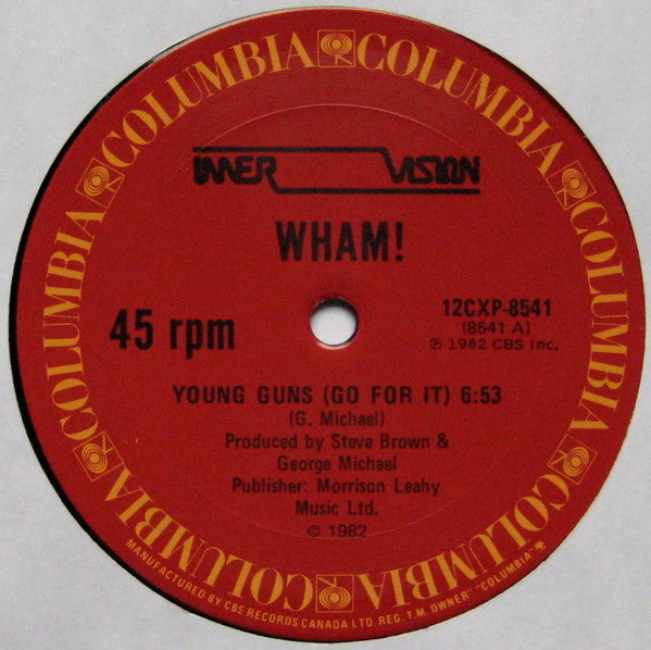 Wham! : Young Guns (Go For It) / Wham Rap! (Enjoy What You Do) (12", Single)