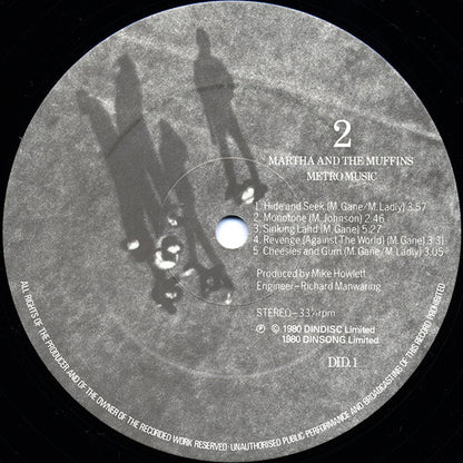 Martha And The Muffins : Metro Music (LP, Album)