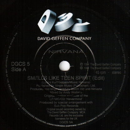 Nirvana : Smells Like Teen Spirit (7", Single, Pap)