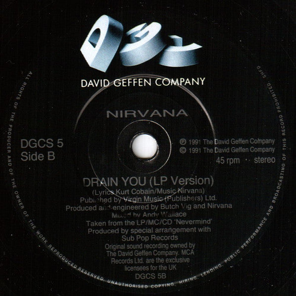 Nirvana : Smells Like Teen Spirit (7", Single, Pap)