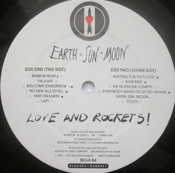 Love And Rockets : Earth • Sun • Moon (LP, Album)