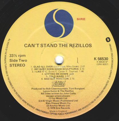 The Rezillos : Can't Stand The Rezillos (LP, Album)