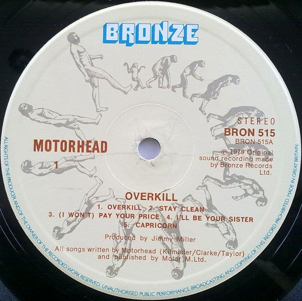 Motörhead : Overkill (LP, Album, RE)