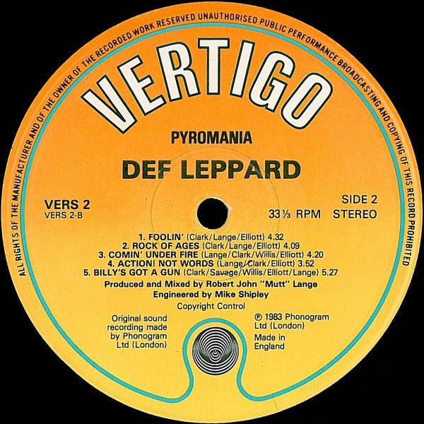 Def Leppard : Pyromania (LP, Album)