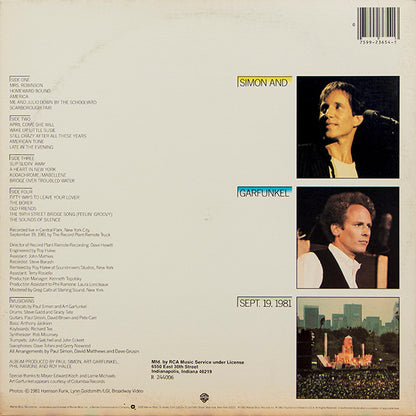 Simon & Garfunkel : The Concert In Central Park (2xLP, Album, Club)